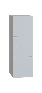 DOMINIT 33 úložná skříň 3-boxová, 1367x450x400 mm, korpus šedý, dvířka bílá